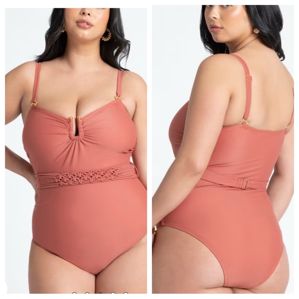 NWT! ELOQUII Braided Belt One Piece

COLOR — DESERT RED